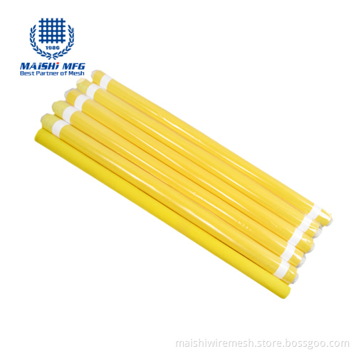 Plain Weave Polyester Mesh for Silk Screen Printing in White and Yellow